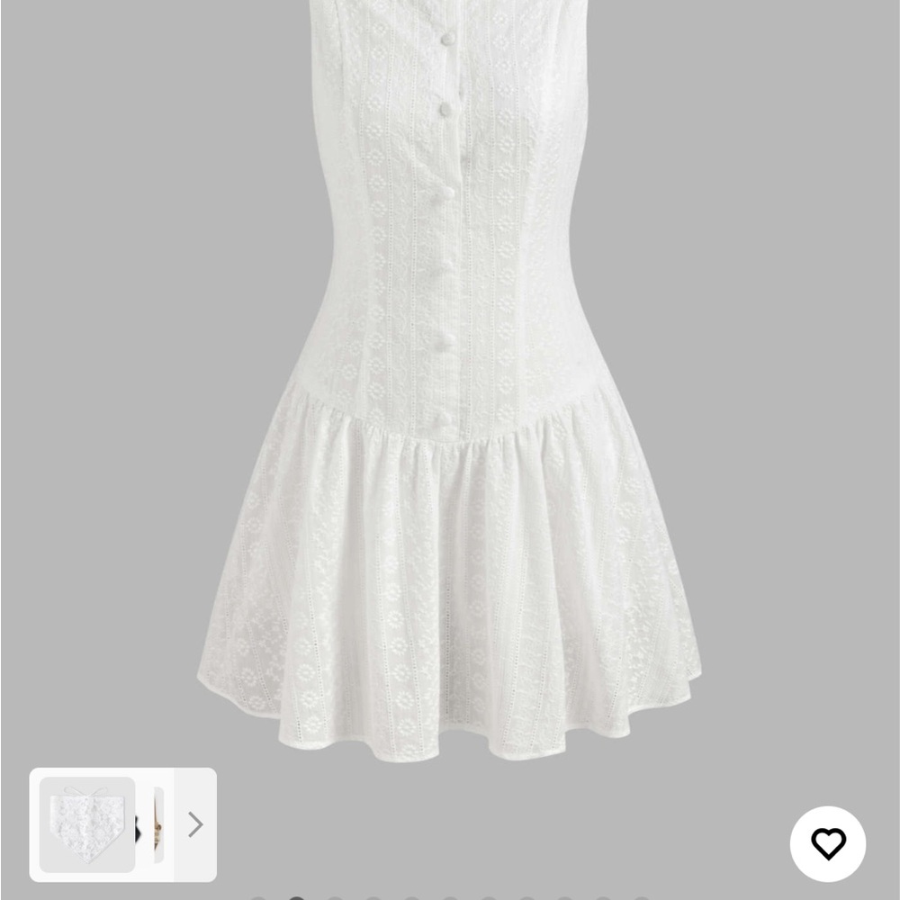 Cider White Lace Mini Dress